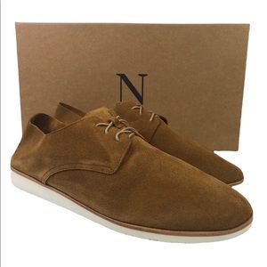Nisolo Travel Derby Men’s Tan Suede Shoes